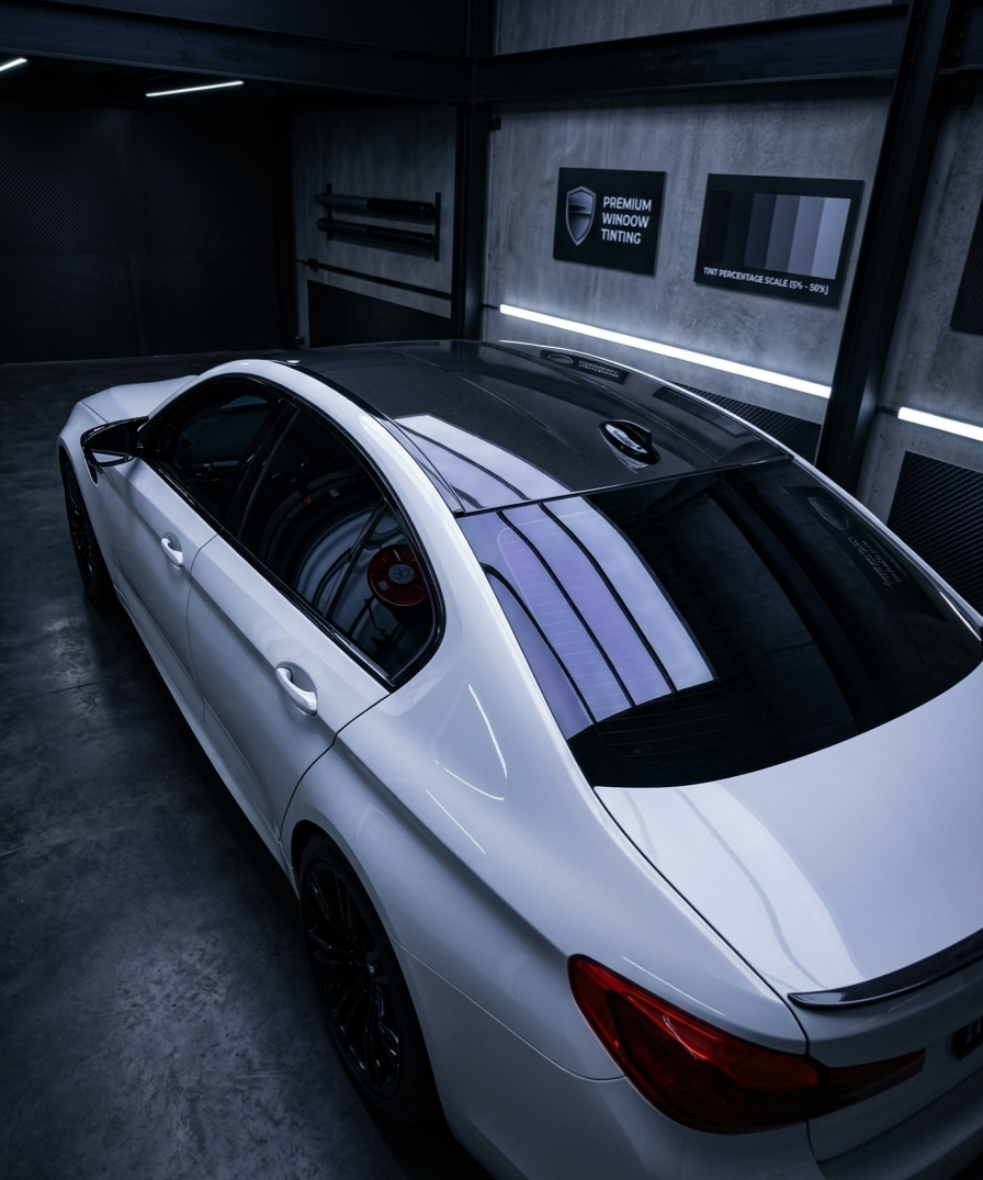 Professional window tinting Gold Coast – dark tint installation on car windows